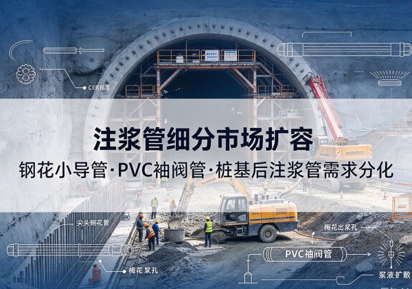 长安注浆管细分市场扩容，隧道钢花小导管、PVC 袖阀管、桩基后注浆管需求分化
